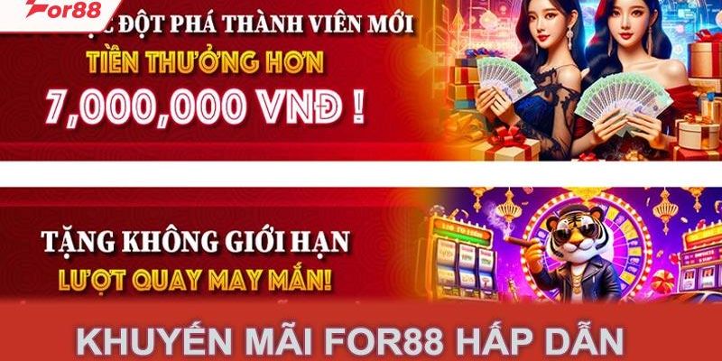 Một số ưu đãi bất ngờ nhận được sau khi đăng ký For88